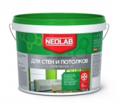 Краска акриловая для стен и потолков белая матовая влагостойкая  6 кг Neolab