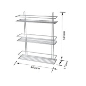 Полка 3-х ярусная прямая 400х110х500 (Е-003)