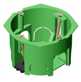 Коробка уст. (подрозетник) Ф68х45мм гипсокартон пласт.лапки