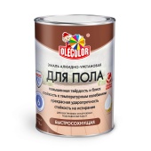 Эмаль серый, 0,8 кг быстросохн.(6ч) для пола алкидно-уретановая OLECOLOR