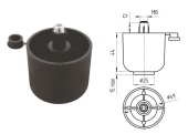 (№17) Опора накладная 50*44мм регулир