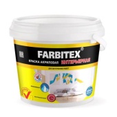 Краска акриловая интерьерная ( 1.1 кг) Farbitex 